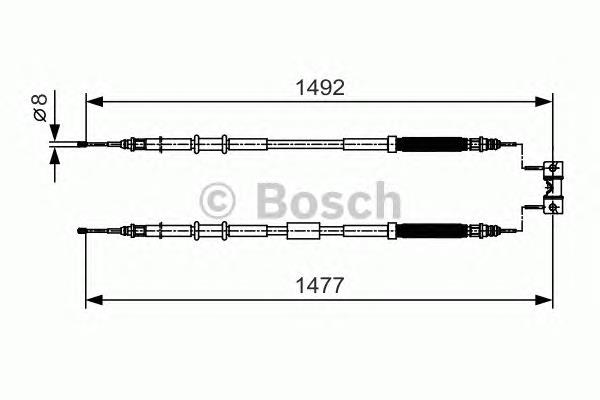 1987482038 Bosch cabo traseiro direito/esquerdo do freio de estacionamento