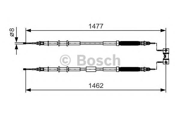 1987482037 Bosch cabo traseiro direito/esquerdo do freio de estacionamento