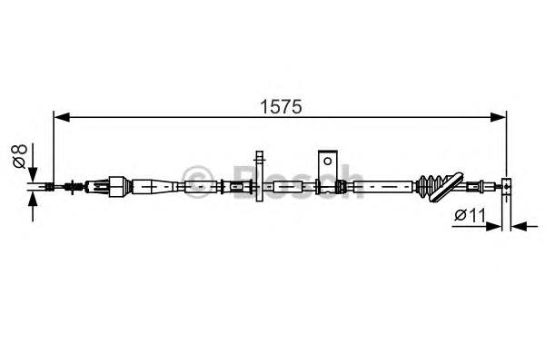 Cabo do freio de estacionamento traseiro esquerdo 1987482095 Bosch