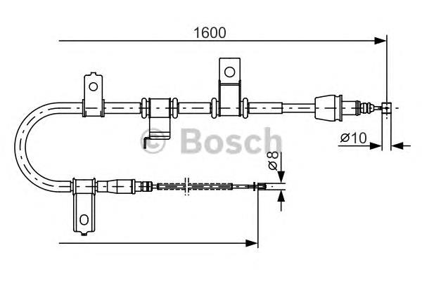 1987482073 Bosch cabo do freio de estacionamento traseiro direito