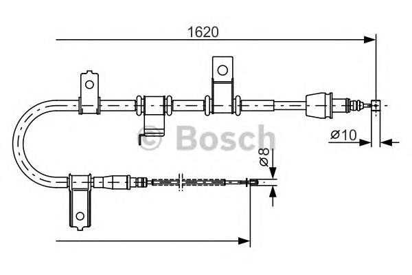 1987482071 Bosch cabo do freio de estacionamento traseiro direito