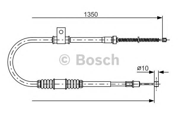 1987482063 Bosch cabo do freio de estacionamento traseiro direito