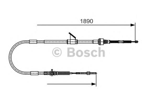 1987482066 Bosch cabo do freio de estacionamento traseiro esquerdo