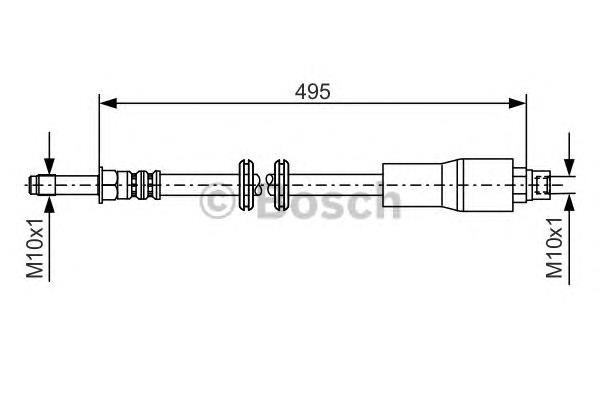 1987481005 Bosch mangueira do freio dianteira