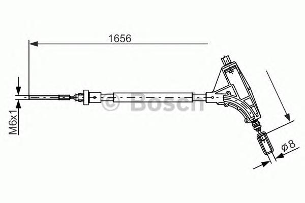 1987477871 Bosch cabo do freio de estacionamento dianteiro