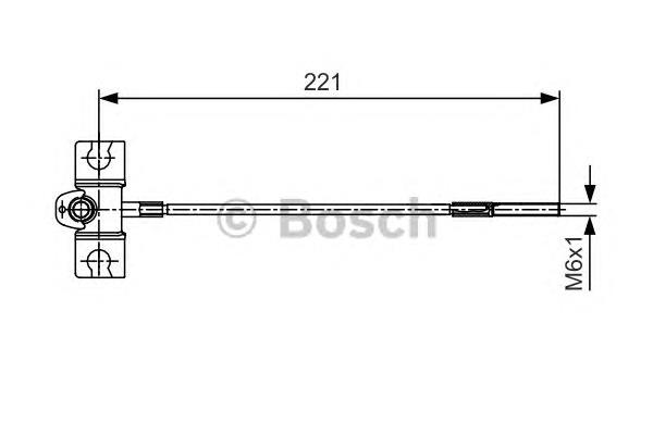 1987477913 Bosch cabo do freio de estacionamento dianteiro