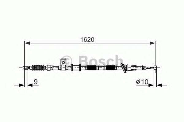 1987477894 Bosch cabo do freio de estacionamento traseiro direito