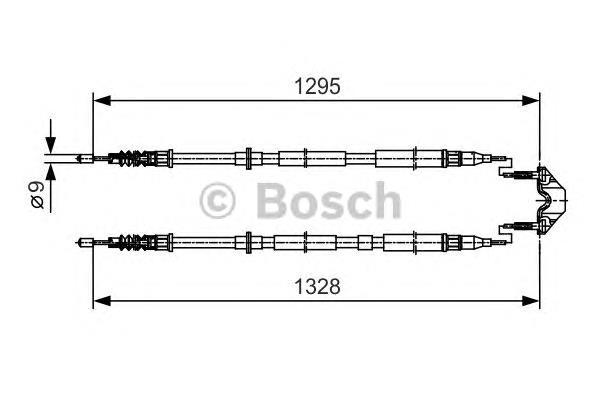 1987477908 Bosch cabo traseiro direito/esquerdo do freio de estacionamento