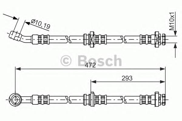 1987481148 Bosch mangueira do freio dianteira