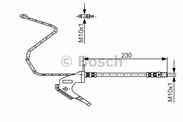 1987481161 Bosch mangueira do freio traseira esquerda