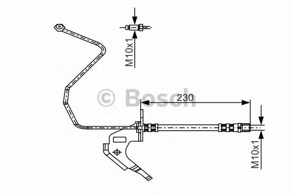 1987481162 Bosch mangueira do freio traseira direita