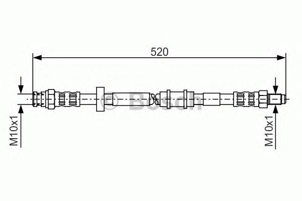 1987481158 Bosch mangueira do freio dianteira