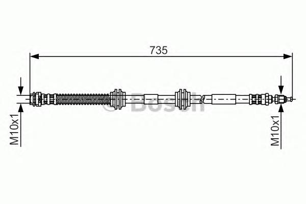 1987481174 Bosch mangueira do freio dianteira
