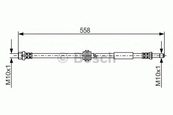 1987481182 Bosch mangueira do freio dianteira