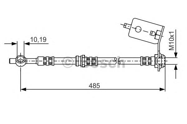 1987481050 Bosch Шланг тормозной задний правый