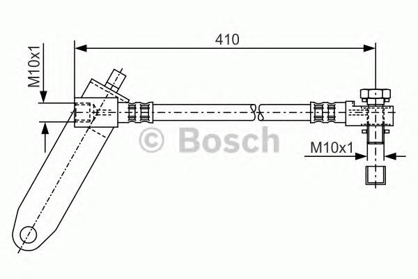 1987481047 Bosch mangueira do freio dianteira direita