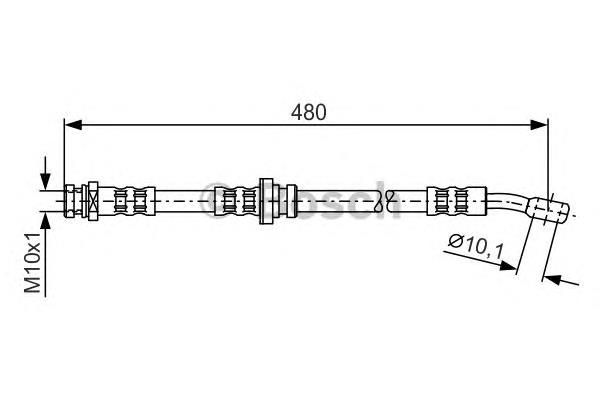 1987481065 Bosch mangueira do freio dianteira direita