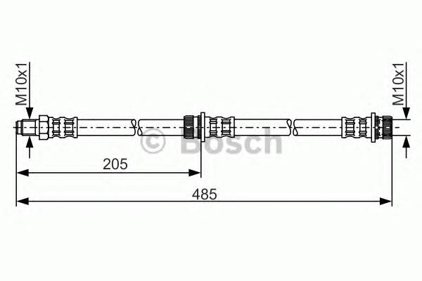 1987481055 Bosch mangueira do freio traseira