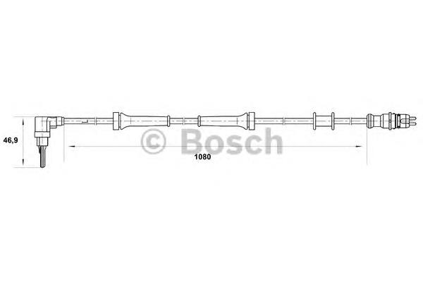 Sensor dianteiro de ABS 0265007073 Bosch