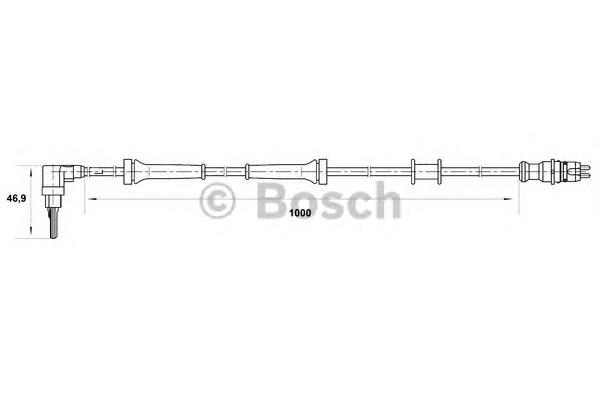 Sensor ABS dianteiro direito para Alfa Romeo 145 (930)