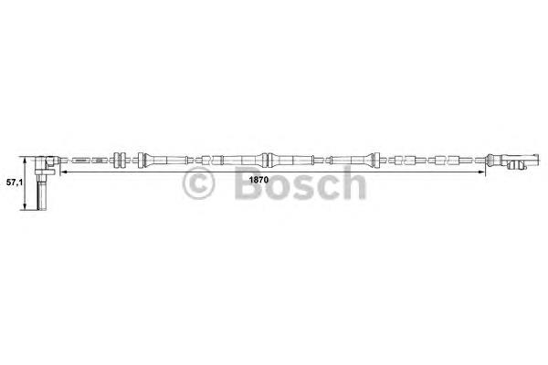 0 265 007 487 Bosch fio dianteiro direito de sensor abs