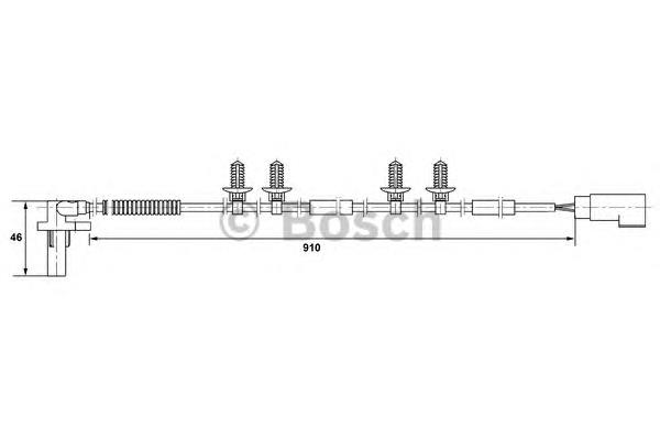 1X43-2B372-BE Jaguar sensor abs traseiro esquerdo