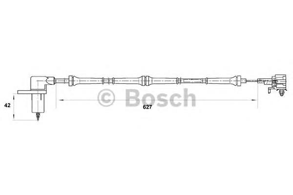 Sensor ABS dianteiro esquerdo 0265006756 Bosch