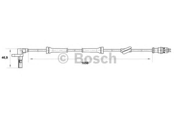 0 265 007 033 Bosch sensor abs traseiro