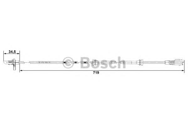 0 265 007 707 Bosch sensor abs traseiro