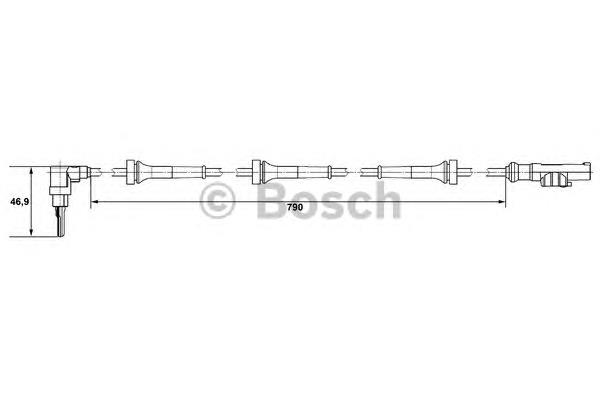 Sensor ABS traseiro esquerdo para Fiat Stilo (192)