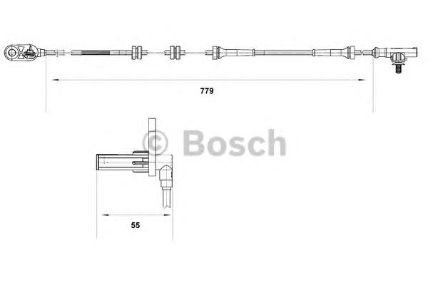 0265007632 Bosch sensor abs traseiro esquerdo