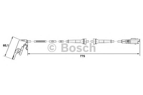 0 265 007 664 Bosch sensor abs traseiro