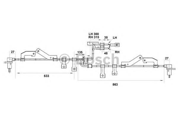 Sensor ABS traseiro para Nissan Micra (K11)