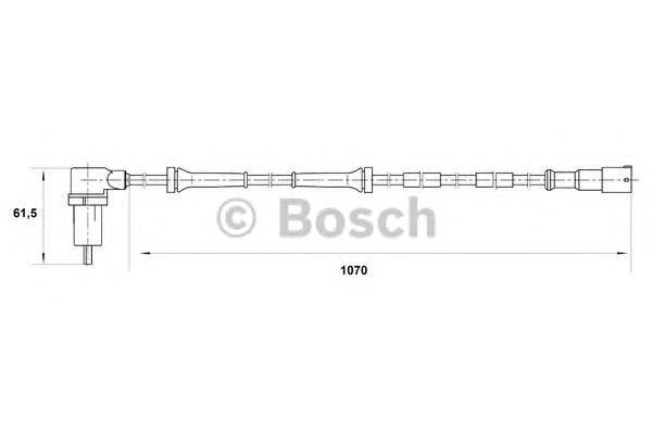 Sensor ABS traseiro direito 0265006140 Bosch