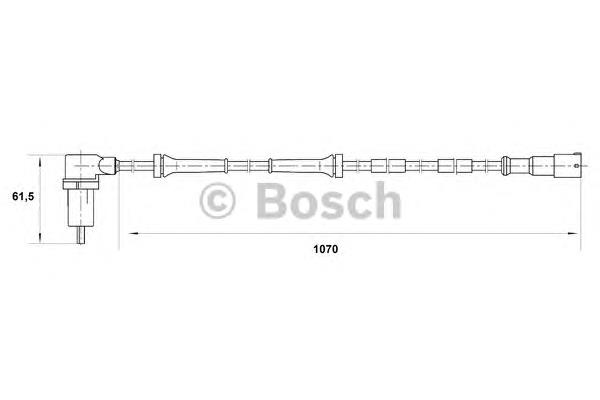 Sensor ABS traseiro esquerdo 0265006139 Bosch