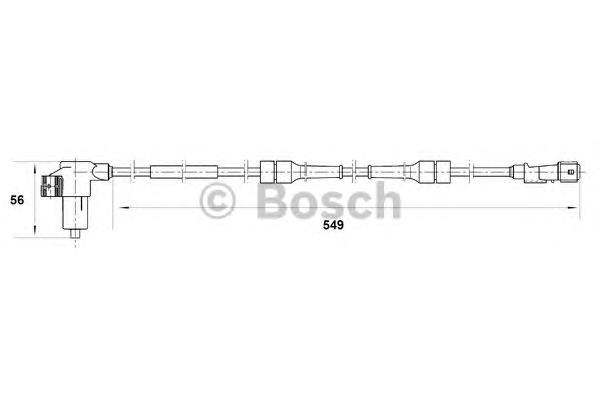 Sensor dianteiro de ABS 0265006199 Bosch