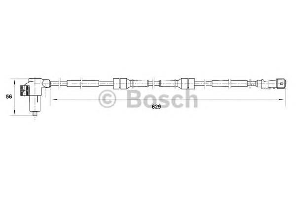 Sensor ABS dianteiro esquerdo 0265006201 Bosch