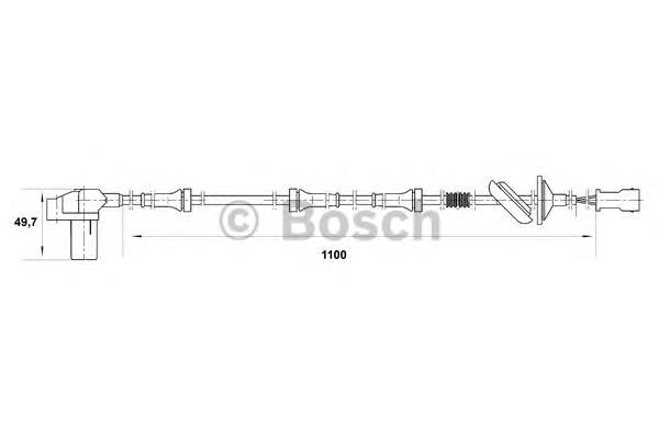 Sensor ABS traseiro direito 0265006565 Bosch