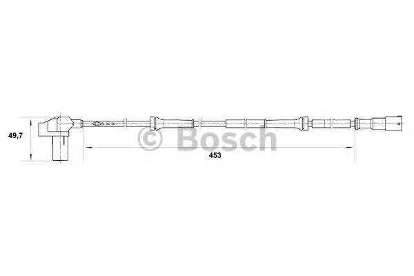 Sensor dianteiro de ABS 0265006528 Bosch