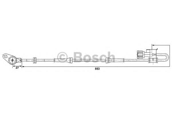 Sensor ABS traseiro direito 0265006378 Bosch