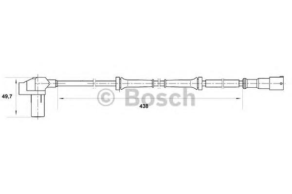 0 265 006 383 Bosch sensor dianteiro de abs