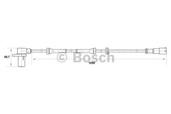 Sensor dianteiro de ABS 0265006414 Bosch