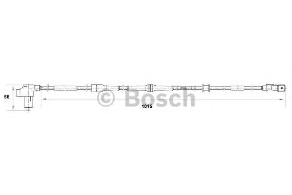 Sensor dianteiro de ABS 0265006389 Bosch