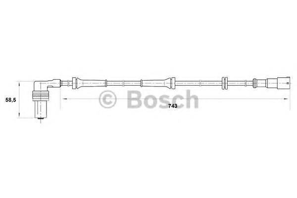 Sensor dianteiro de ABS para Fiat Punto (176C)