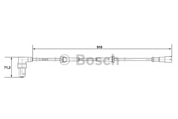 Sensor ABS dianteiro esquerdo 0265001058 Bosch