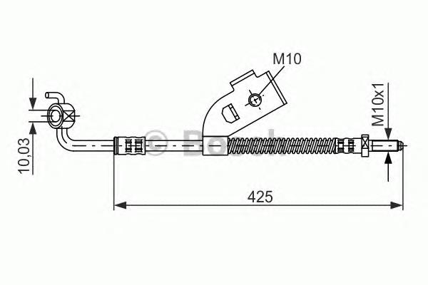 Mangueira do freio dianteira esquerda 1987476568 Bosch