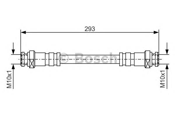 1987476543 Bosch mangueira do freio traseira