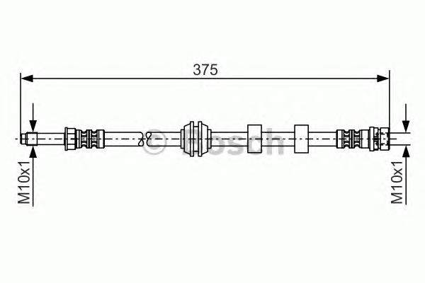 1987476626 Bosch mangueira do freio dianteira