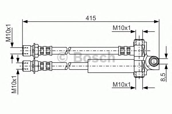 1987476615 Bosch mangueira do freio traseira