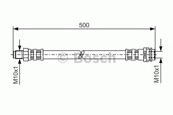 1987476453 Bosch mangueira do freio dianteira